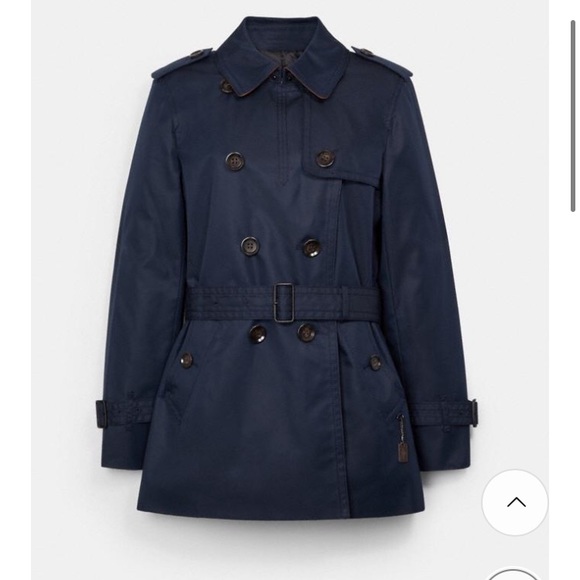 SOLD***Coach navy and cream trench coat***SOLD - Picture 5 of 5